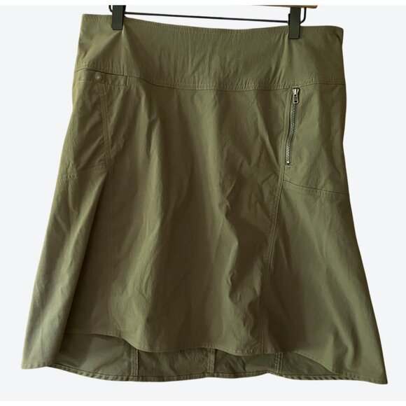 Royal Robbins Women's Size 12 Sage Green Unlined Casual Hiking Skirt Waist 34" - Picture 1 of 7